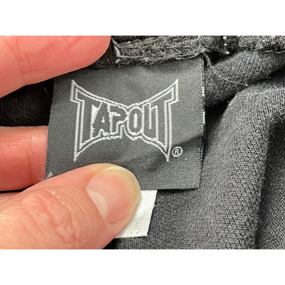 Tap Out Boys Trouser Sweatpants Side Stripe Elastic Waist Size F Black/Red - Picture 7 of 8